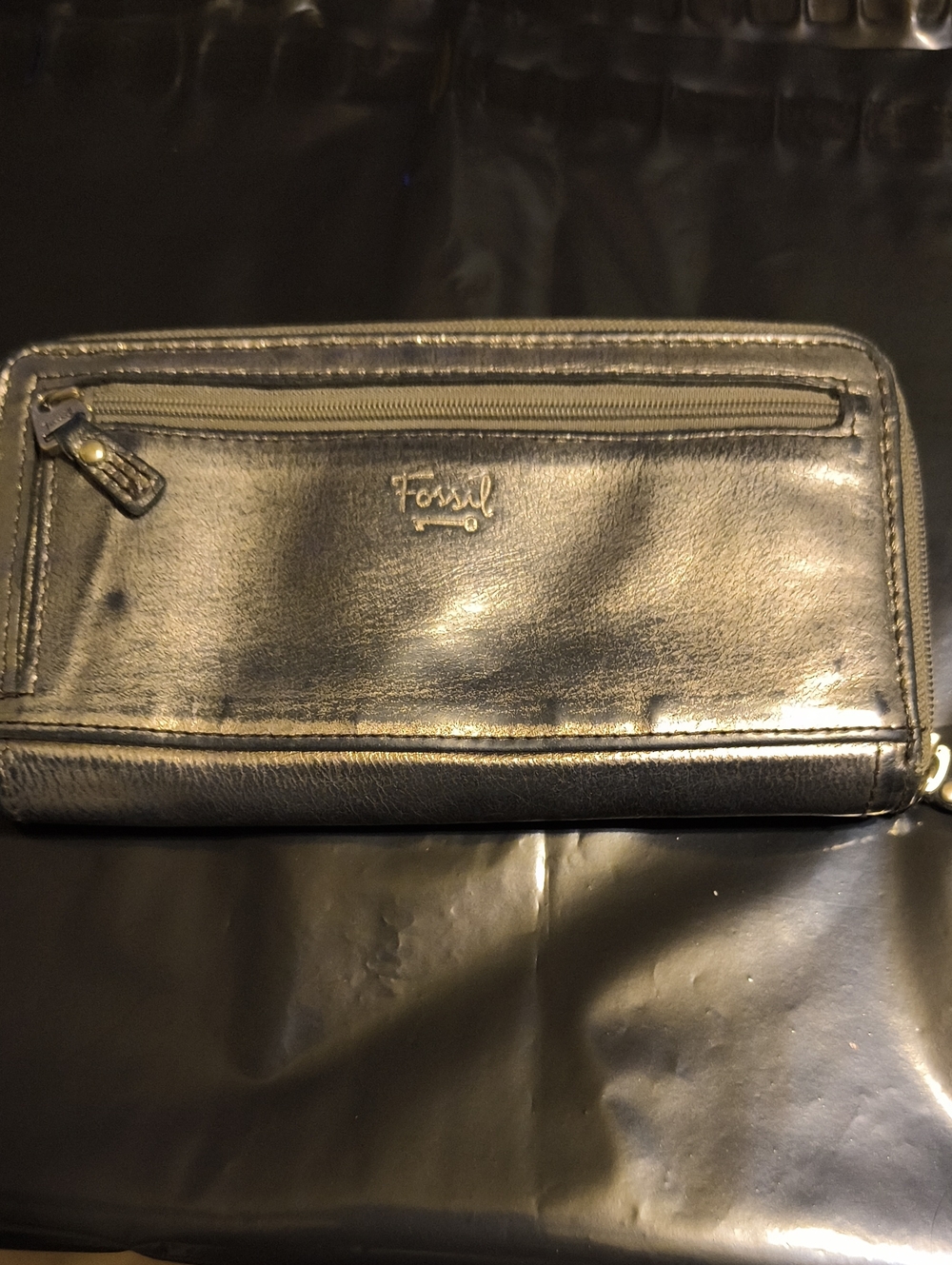Fossil Metallic Grey Wallet